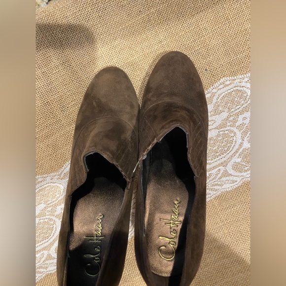 Cole Haan🚨NWOT Women's Nike Air Brown Suede Pull-on Ankle Booties Boots S7”NWOT - Picture 3 of 14